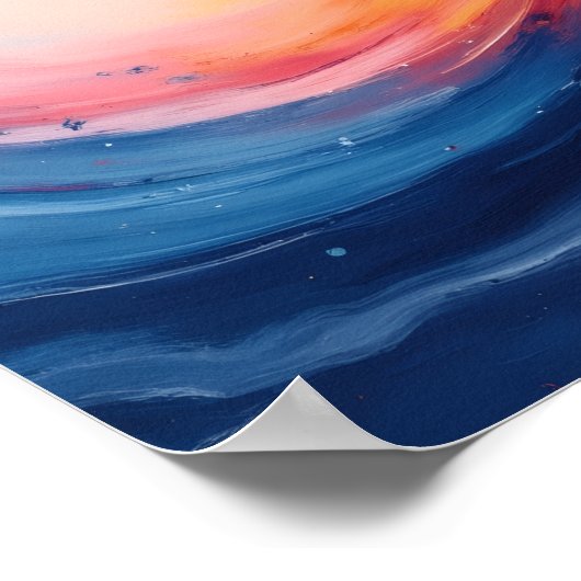 Poster Abstract Swirl of Warmth and Depth (Coin)