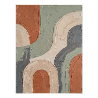 Poster Abstract Terracotta Boho Wall Art
