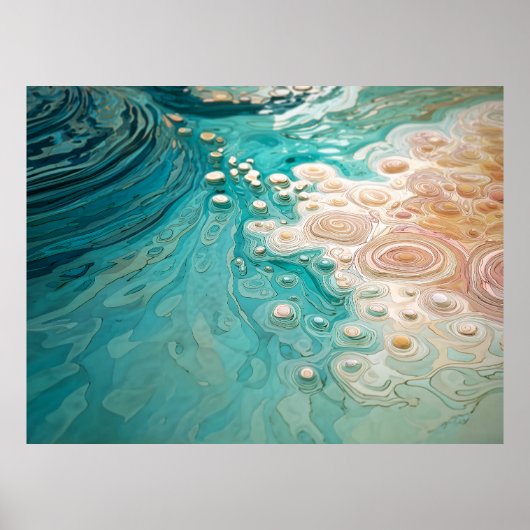 Poster Abstract Topographic Ocean Art (Devant)