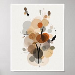 Poster Abstract Wanddecoratie Wandkunstbloem