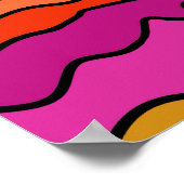 Poster Abstract Wavy Lines Wall Art (Coin)