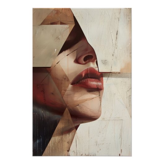 Poster Abstract woman decorative frame (Devant)