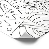 Poster abstracte contouren (Hoek)