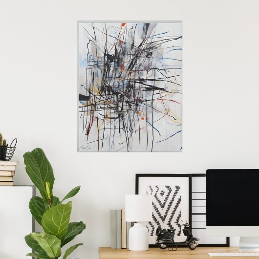 Poster | Abstracte kunst | AI-inhoud (Thuiskantoor)