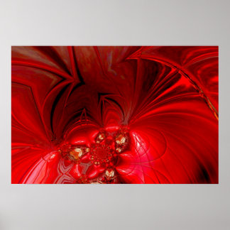 Poster Abstracte Kunst Rode Fase 3