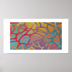 Poster - Abstracte kunst Spaghetti