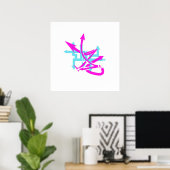 Poster abstracte pijlen (Thuiskantoor)