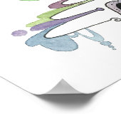 Poster abstracte Waterverf # 16 (Hoek)