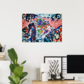 Poster abstraction, abstraction, espace, aliens (Bureau à domicile)