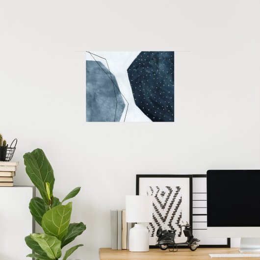 Poster Abstraction adjacente (Bureau à domicile)