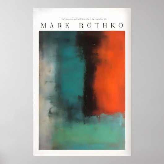 Poster Abstraction de toile moderne de style Mark Rothko (Devant)
