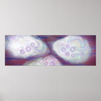 Poster Abstraction des huîtres avec perles