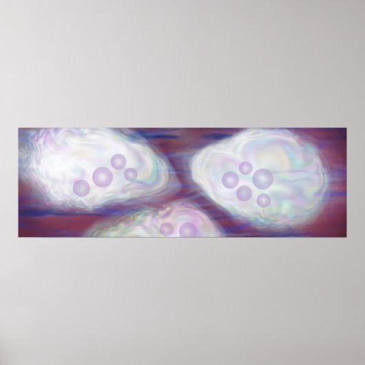 Poster Abstraction des huîtres avec perles (Devant)
