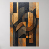Poster Abstraction Dorée (Devant)