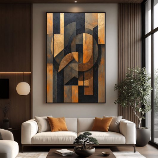 Poster Abstraction Dorée