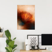 Poster Abstraction Florale Atmosphérique de Protéa (Bureau à domicile)
