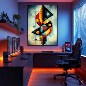 Poster Abstraction Géométrique - Chef-d'œuvre Inspiré