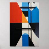 Poster Abstraction Géométrique Moderne (Devant)