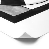 Poster Abstraction Géométrique Moderne Monochrome (Coin)