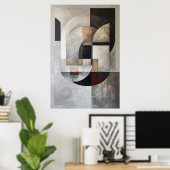 Poster Abstraction Minimaliste (Bureau à domicile)
