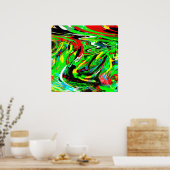 Poster abstraction tordue (Cuisine)