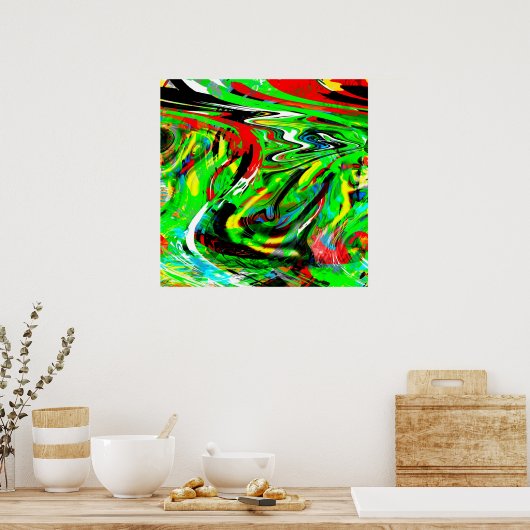 Poster abstraction tordue (Cuisine)