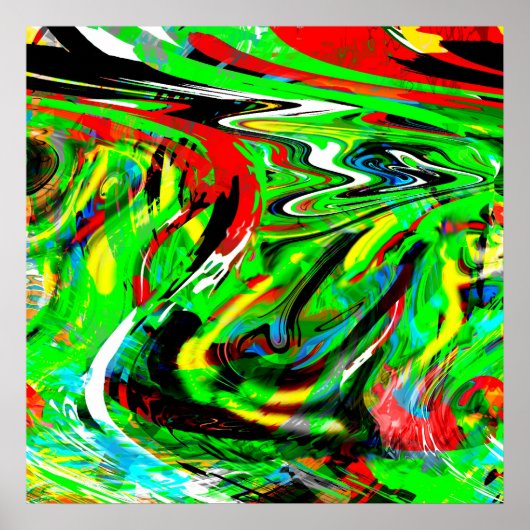 Poster abstraction tordue (Devant)