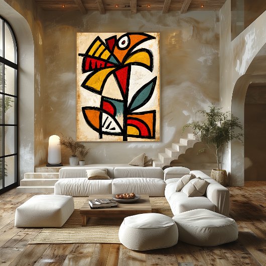 Poster Abstraction Tribale de Souci