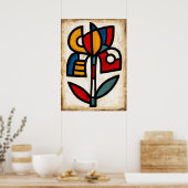Poster Abstraction Tribale d'Iris Ayame (Cuisine)