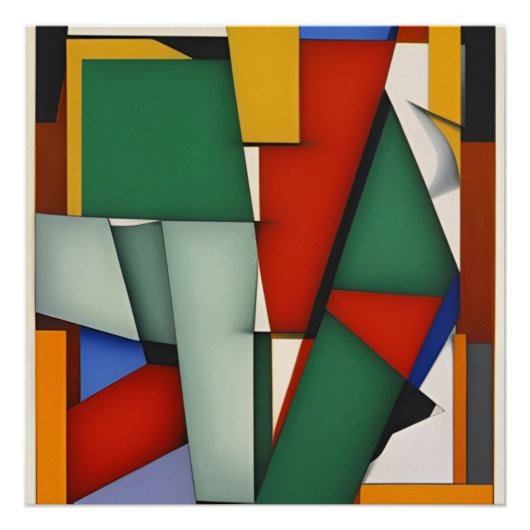 Poster Abstracto Verde (Devant)