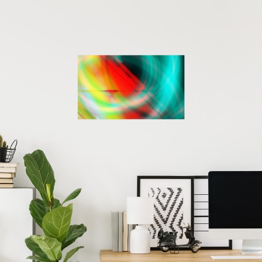 Poster Abstrait (Bureau à domicile)