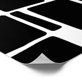 Poster Abstrait 090112 - Blanc en noir (Coin)
