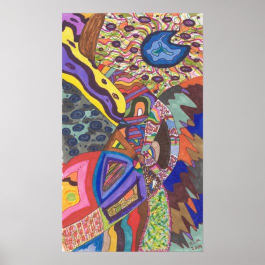 Poster Abstrait 109, art original (Devant)