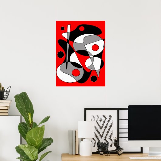 Poster Abstrait #184 (Bureau à domicile)