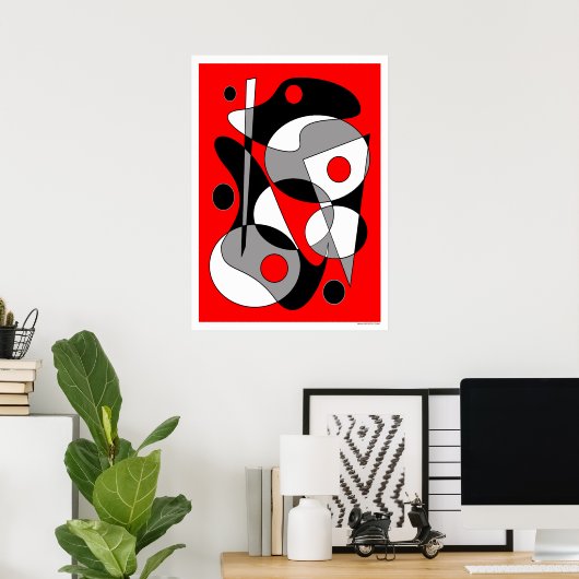 Poster Abstrait #184 (Bureau à domicile)