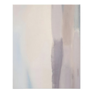 Poster Abstrait aquarelle neutre et doux dans des teintes