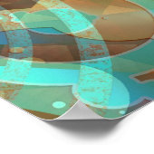 Poster Abstrait AquaRustia (Coin)