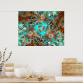 Poster Abstrait AquaRustia (Cuisine)