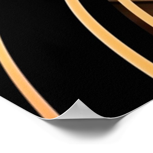 Poster Abstrait Art Gold Space 2 (Coin)