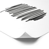 Poster Abstrait Art minimaliste gris blanc (Coin)