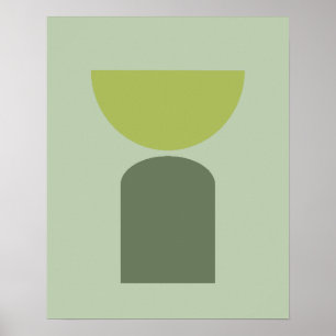 Poster Abstrait Art Moderne Formes géométriques Sage Gree