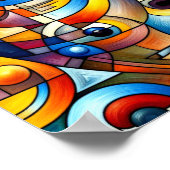 Poster Abstrait Art Stylisé visage humain (Coin)
