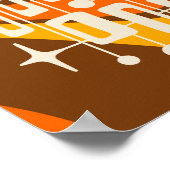 Poster Abstrait atomique moderne du milieu du siècle (Coin)