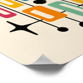 Poster Abstrait atomique moderne du milieu du siècle (Coin)