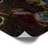 Poster Abstrait atomique noir rétro (Coin)