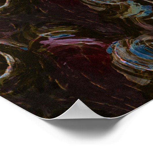 Poster Abstrait atomique noir rétro (Coin)