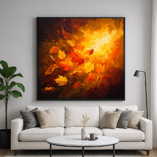 Poster Abstrait Automne - Peinture de style naturaliste