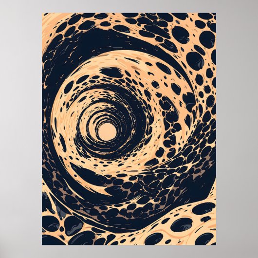 Poster Abstrait : Bio, Texturé, Art Circulaire (Devant)