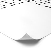 Poster Abstrait Black White Dash Cross Art minimal (Coin)