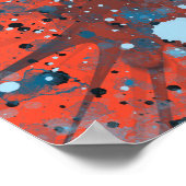 Poster Abstrait bleu moderne (Coin)